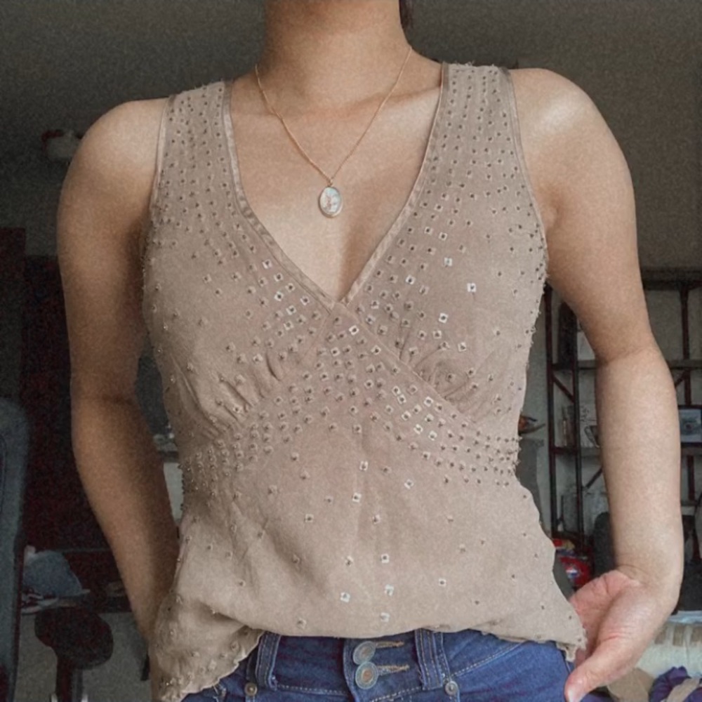 🤎 Calvin Klein Sleeveless Blouse Vintage Style